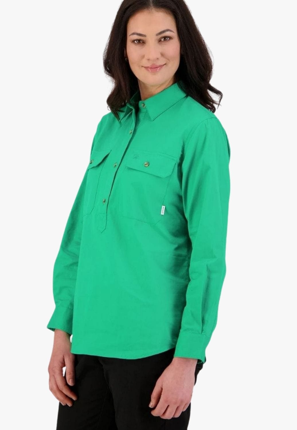 Swanndri CLOTHING-Womens Long Sleeve Shirts Swanndri Womens Roma Closed Front Work Shirt