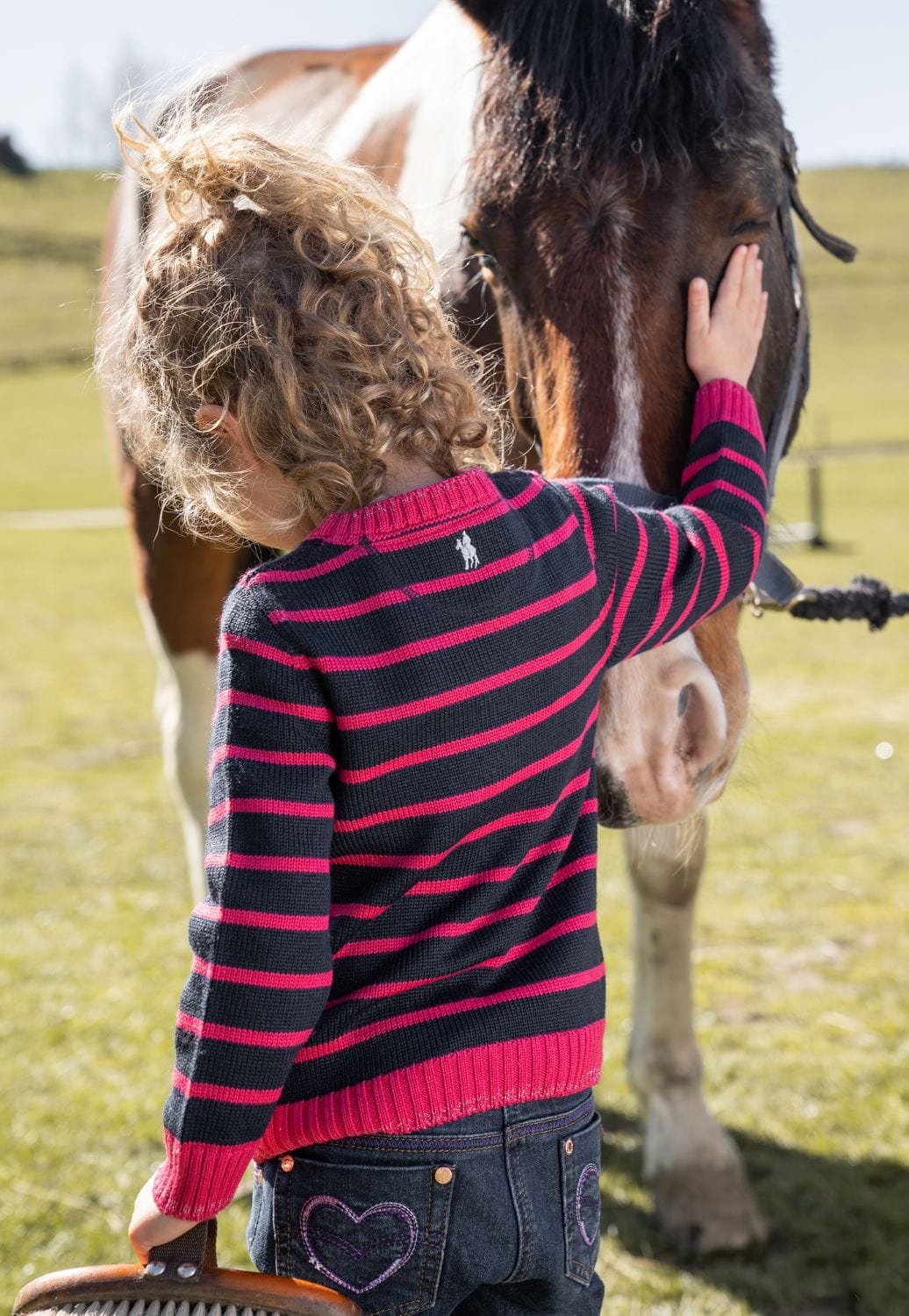 Thomas Cook CLOTHING-Girls Pullovers Thomas Cook Girls Brandy Horse Sequin Jumper