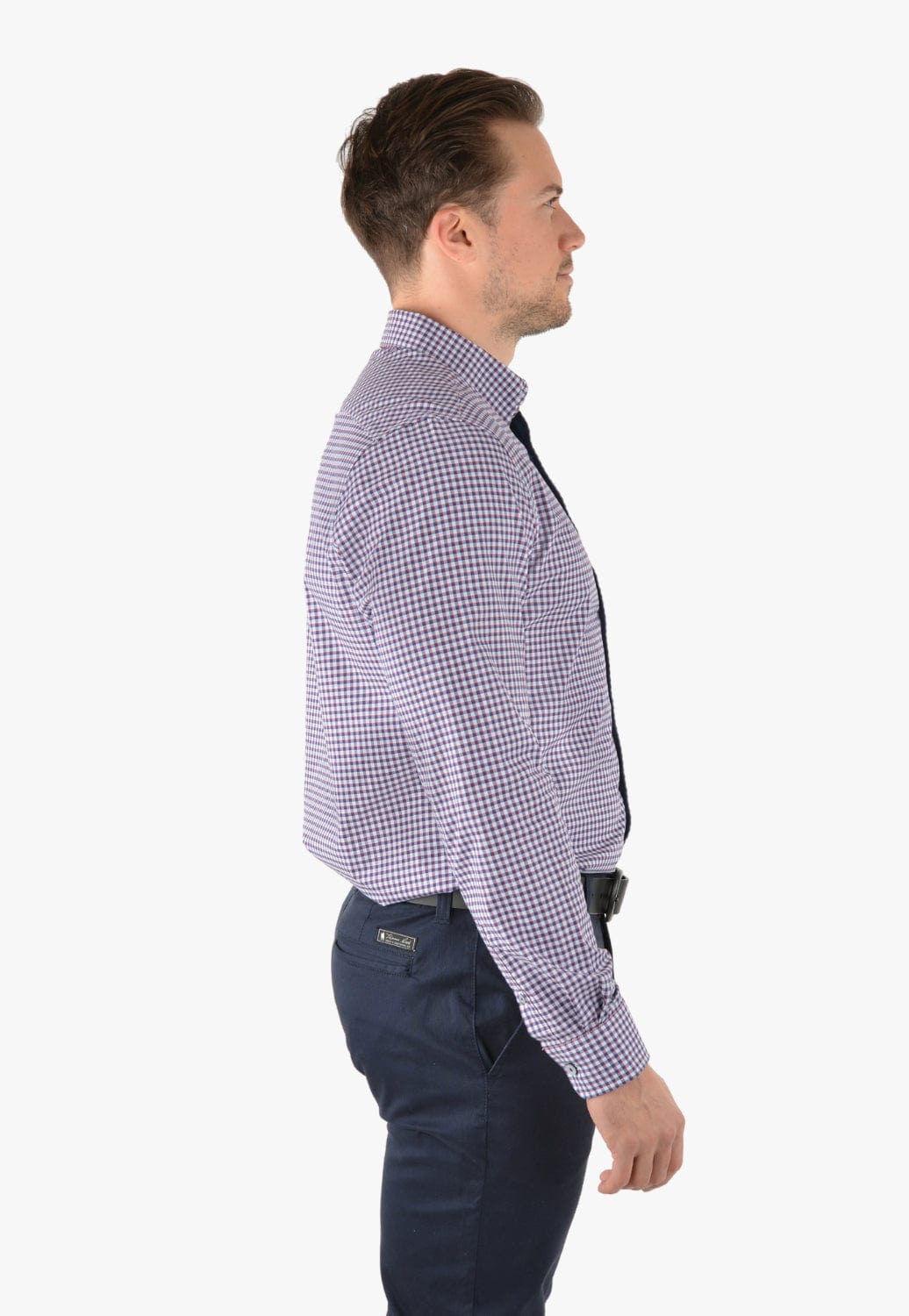Thomas Cook CLOTHING-Mens Long Sleeve Shirts Thomas Cook Mens Burton Check Tailored Long Sleeve Shirt