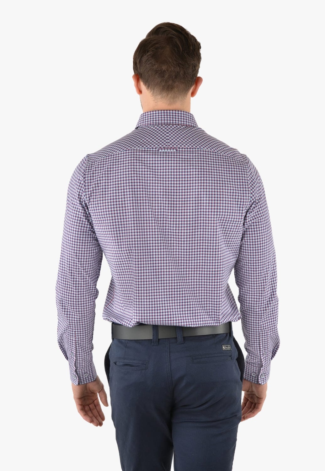 Thomas Cook CLOTHING-Mens Long Sleeve Shirts Thomas Cook Mens Burton Check Tailored Long Sleeve Shirt