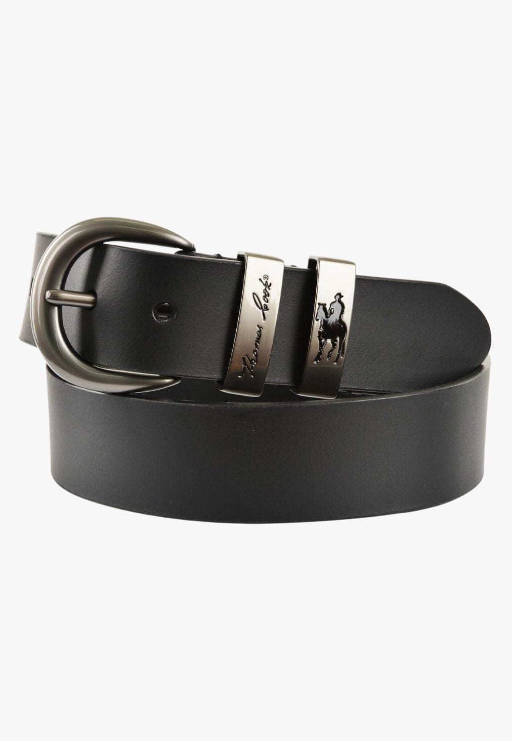 Thomas Cook CLOTHING-Mens Belts & Braces Thomas Cook Mens Gunmetal Twin Keeper Belt