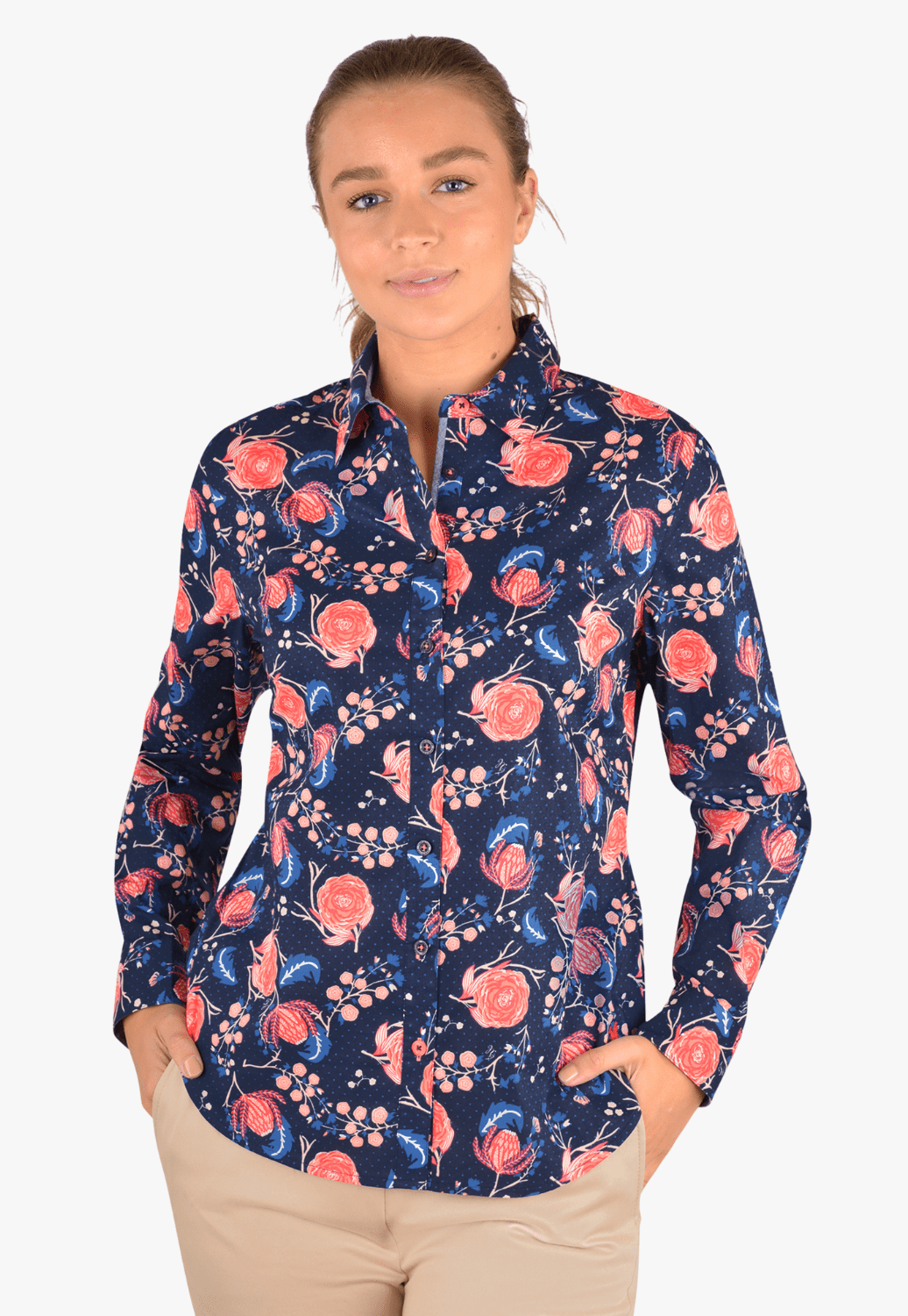 Thomas Cook CLOTHING-Womens Long Sleeve Shirts Thomas Cook Womens Raechel Long Sleeve Shirt