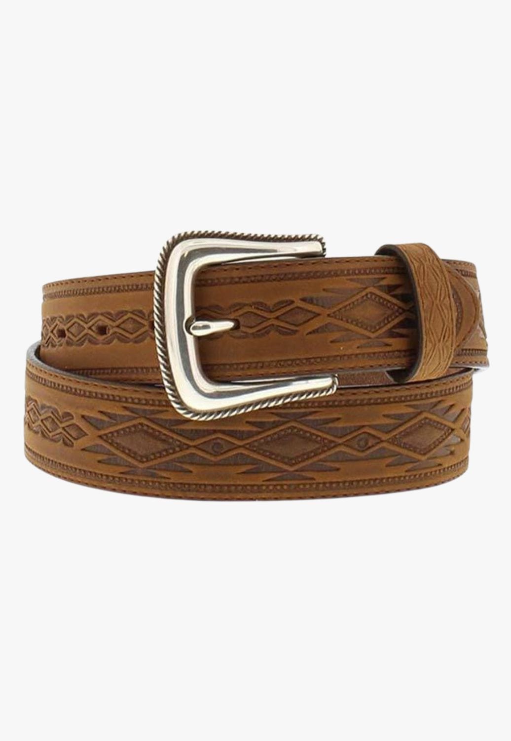Tony Lama CLOTHING-Mens Belts & Braces Tony Lama Mens Navajo Tooled Belt