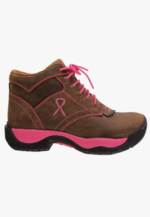 Twisted X FOOTWEAR - Womens Western Boots Twisted X Womens Pink Ribbon All Around Lace Up Boot