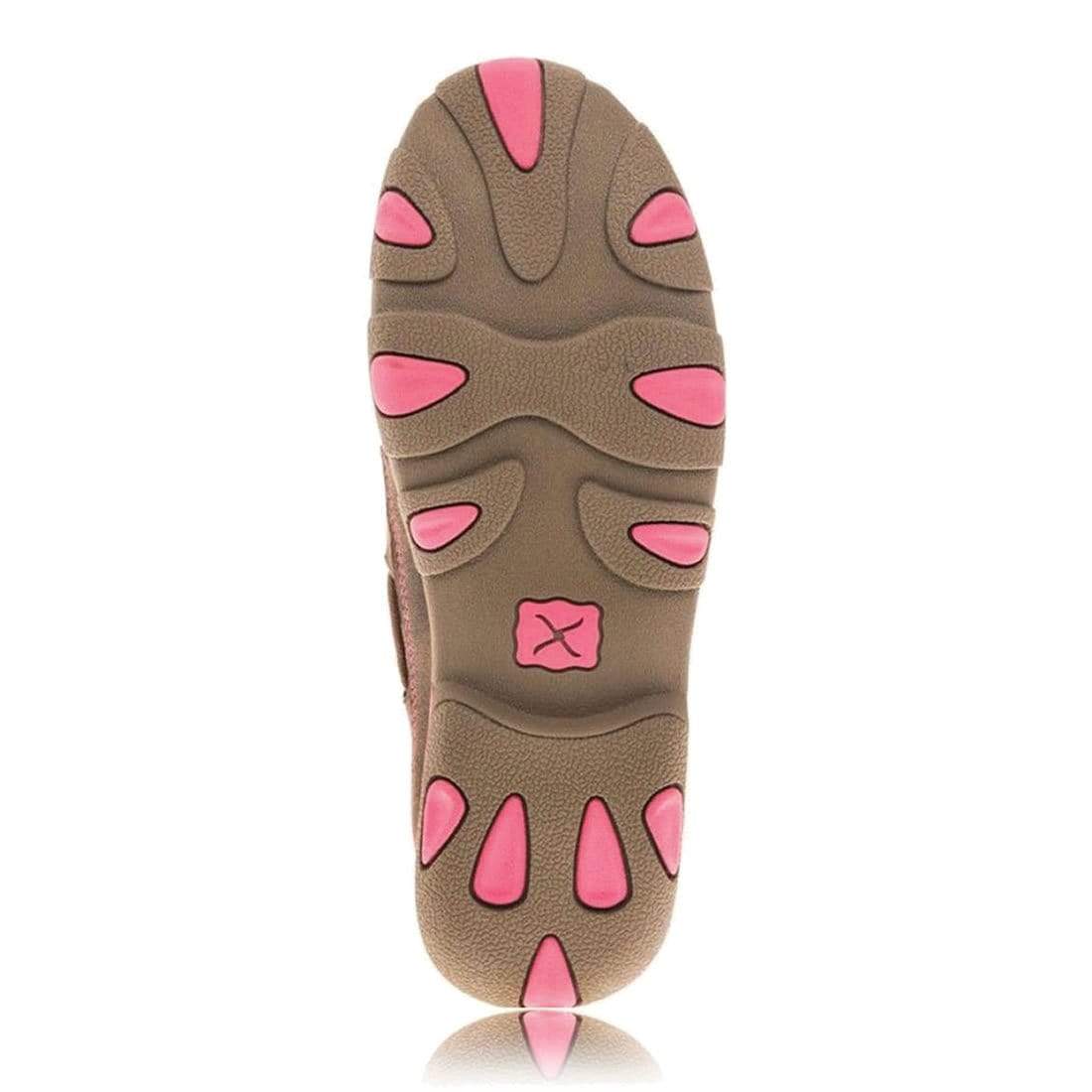 Twisted X FOOTWEAR - Womens Western Boots Twisted X Womens Pink Ribbon Lace Up Moc