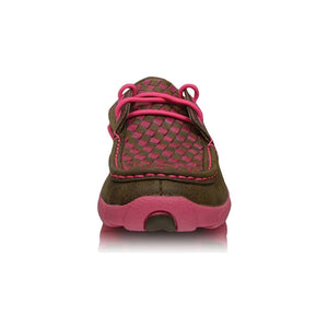 Twisted X FOOTWEAR - Womens Casual Twisted X Womens Pink Ribbon Slip On Boat Moc