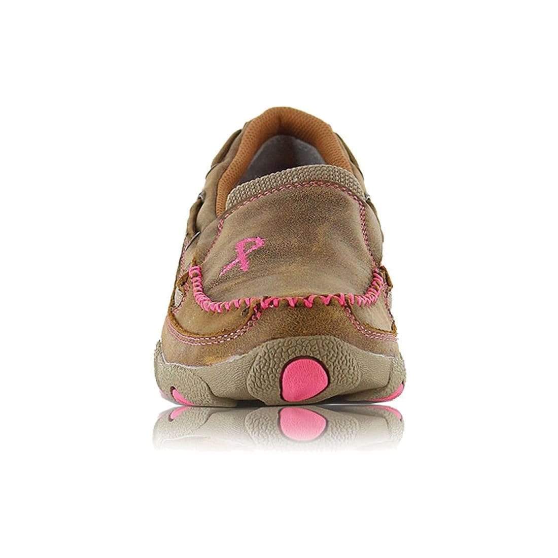 Twisted X FOOTWEAR - Womens Western Boots Twisted X Womens Pink Ribbon Slip On Moc