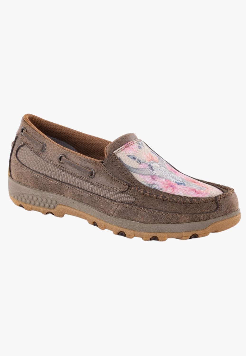 Twisted X FOOTWEAR - Womens Casual Twisted X Womens Skull Flowers Slip On Cellstretch Moc