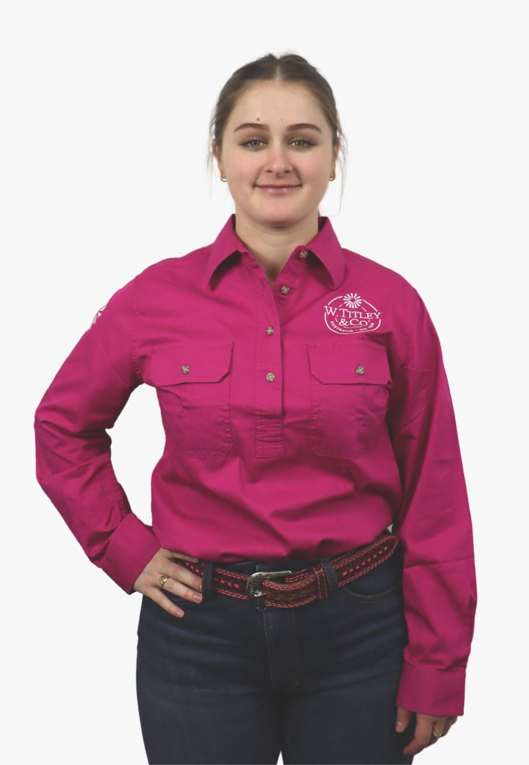 W. Titley and Co CLOTHING-Womens Long Sleeve Shirts W. Titley & Co Womens Closed Front Work Shirt