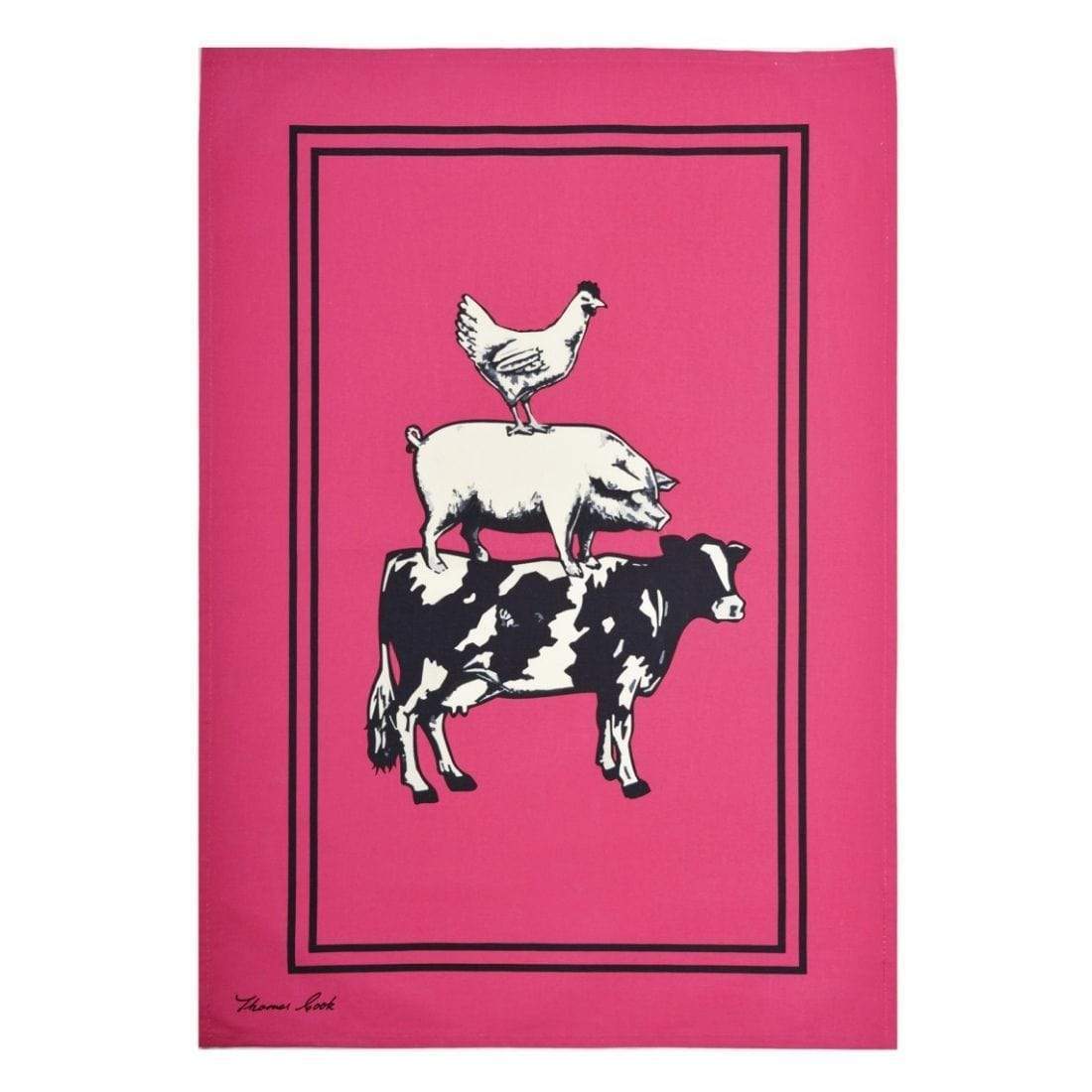 Wrangler ACCESSORIES-General Animal Pyramid Thomas Cook Farm Friends Tea Towel 2 Pack