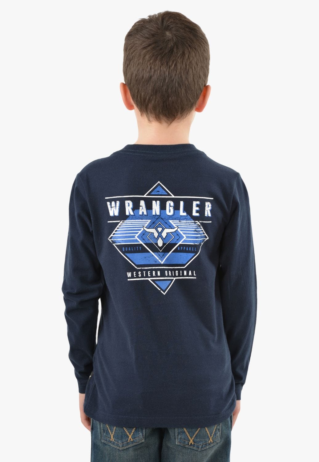 Wrangler CLOTHING-Boys Long Sleeve Shirts Wrangler Boys Richards Long Sleeve T-Shirt