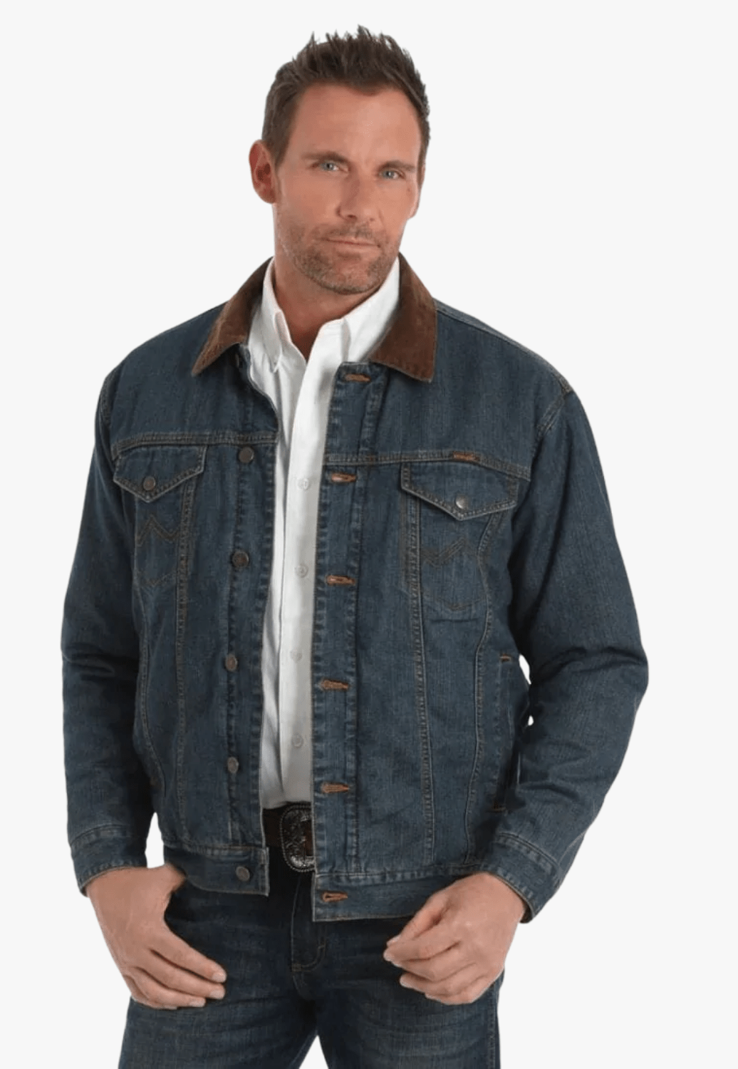 Wrangler CLOTHING-Mens Jackets Wrangler Mens Blanket Line Denim Jacket