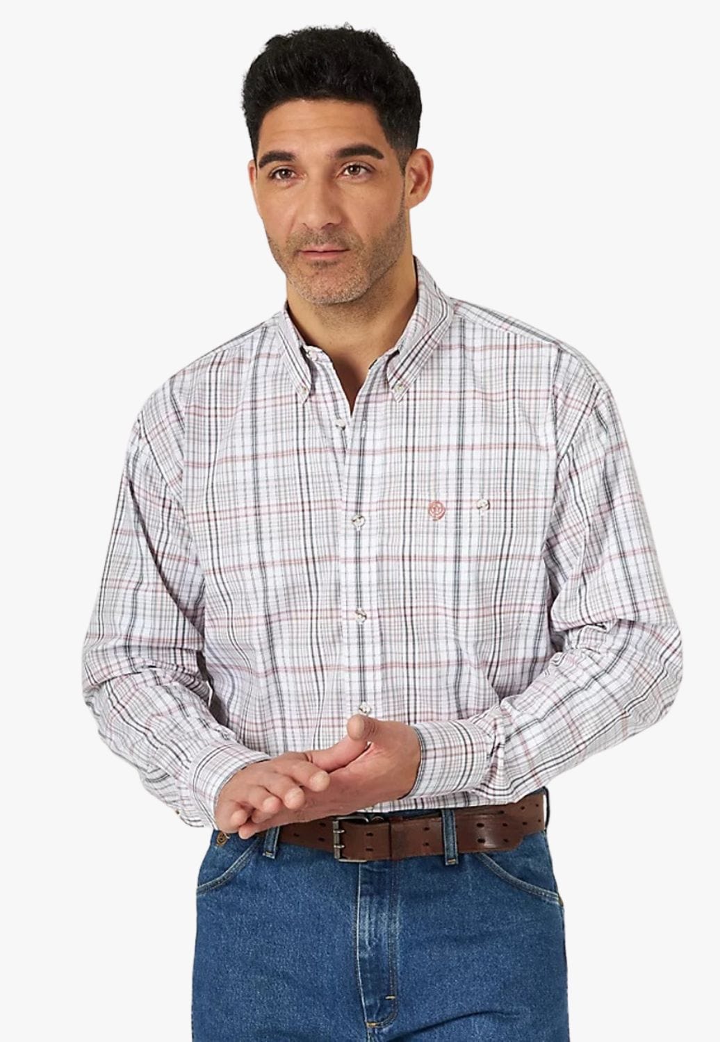 Wrangler CLOTHING-Mens Long Sleeve Shirts Wrangler Mens George Strait Long Sleeve Shirt
