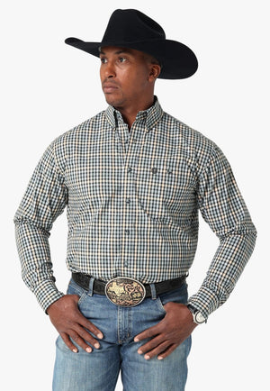 Wrangler CLOTHING-Mens Long Sleeve Shirts Wrangler Mens George Strait Long Sleeve Shirt