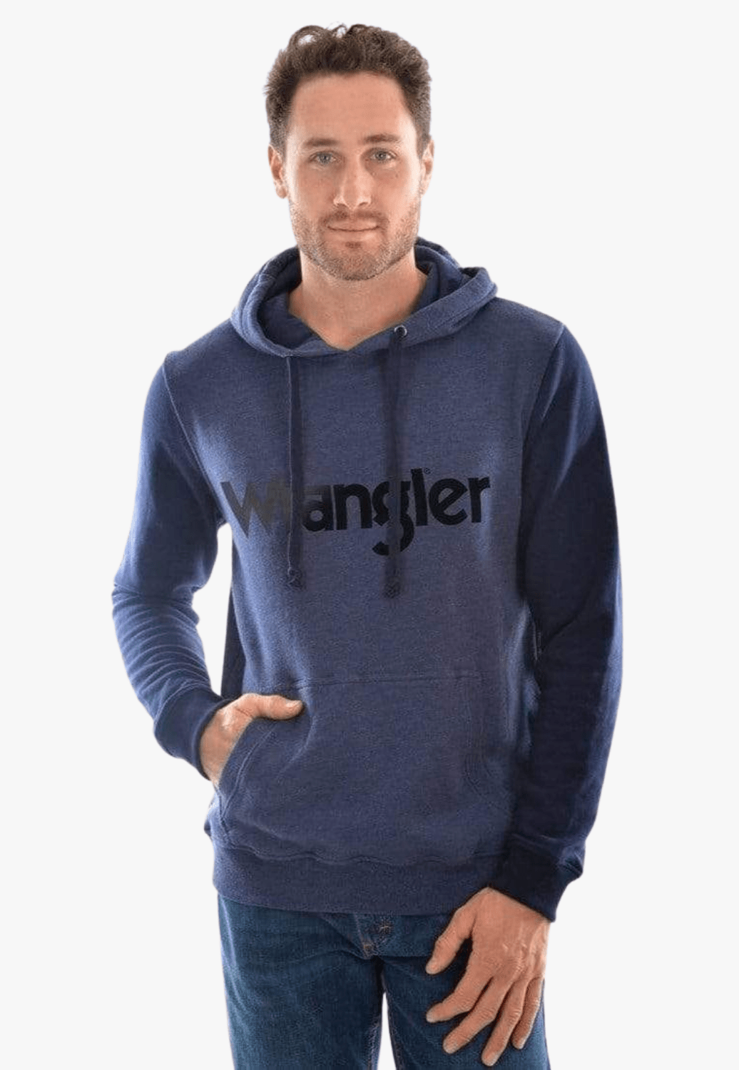 Wrangler CLOTHING-Mens Pullovers Wrangler Mens Logo Pullover Hoodie