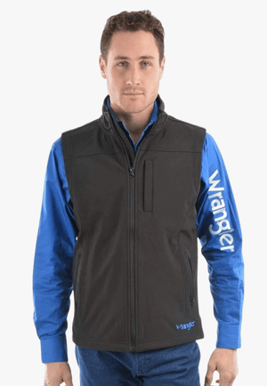 Wrangler CLOTHING-Mens Jackets Wrangler Mens Logo Softshell Vest