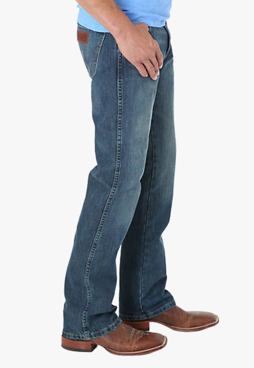 Wrangler CLOTHING-Mens Jeans Wrangler Mens Retro Slim Fit Bootcut Jean