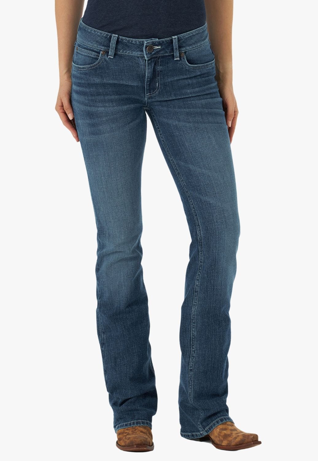 Wrangler CLOTHING-Womens Jeans Wrangler Womens Mid-Rise Mae Bootcut Jean