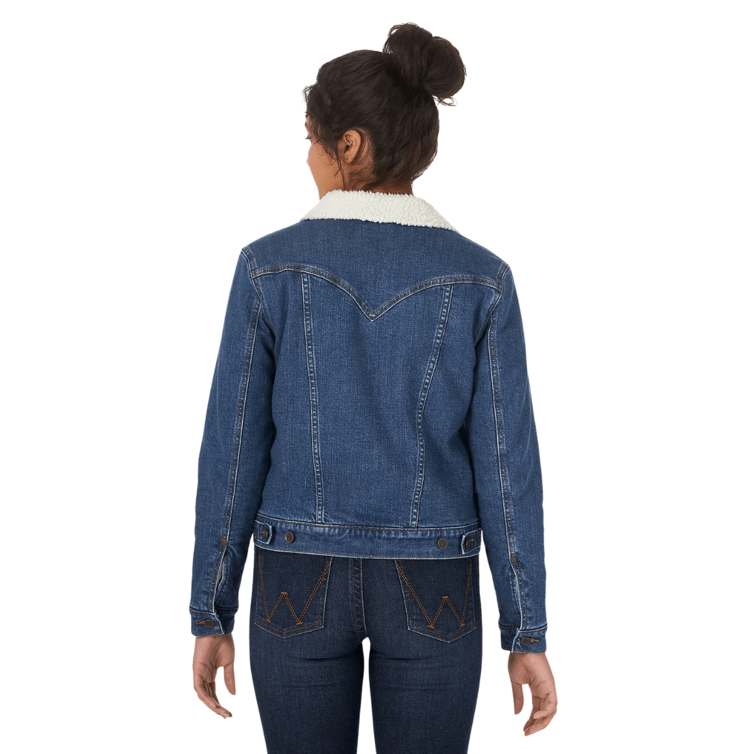 Wrangler CLOTHING-Womens Jackets Wrangler Womens Sherpa Lined denim Jacket